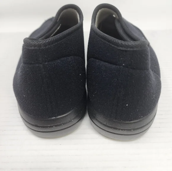 Schawos New Black House Slippers Comfortable Easy Slip on Shoes Size 9